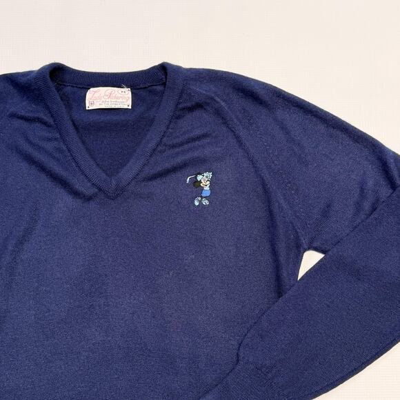 Vintage Lady Pickering Sweater Womens Medium V-Neck Golf Embroidered Made USA - Picture 5 of 8